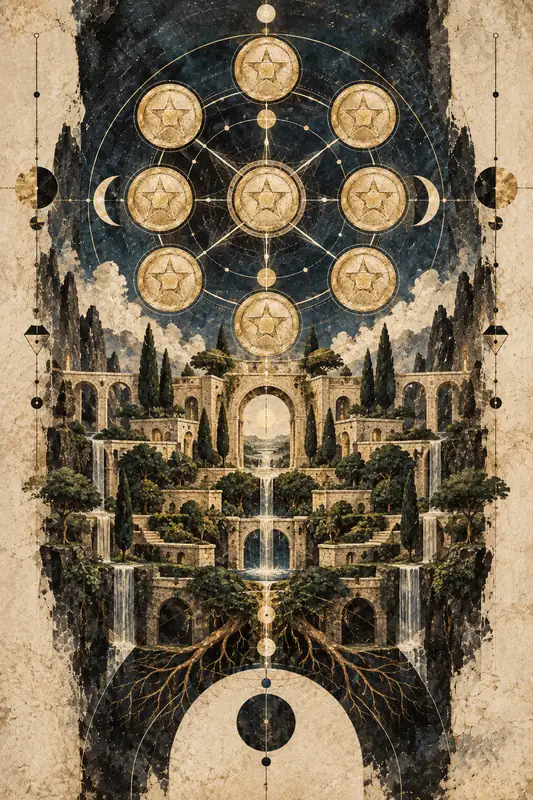 Nine of Disks — Dream Logic Tarot